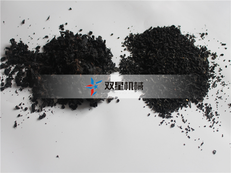 橡膠粉碎機粉碎后的膠粒
