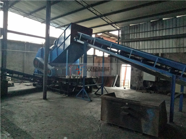 廢金屬粉碎機設備河北邢臺客戶安裝現場