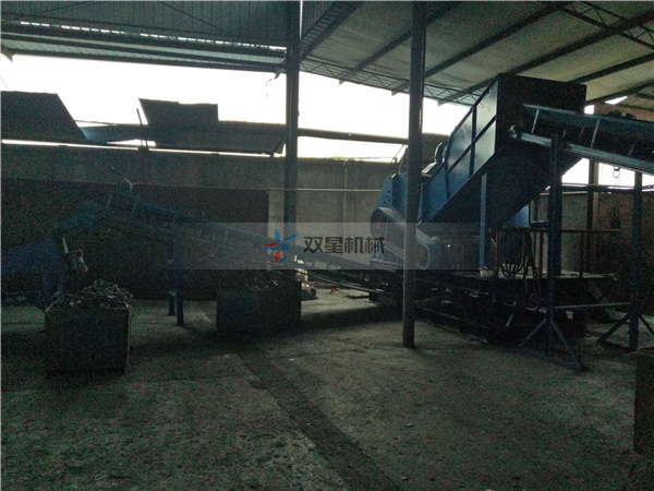 廢金屬粉碎機設備河北邢臺客戶安裝現場